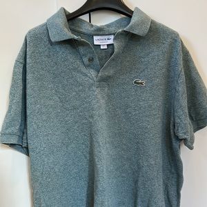 Lacoste Heather Green Short Sleeve Polo Men’s Side L